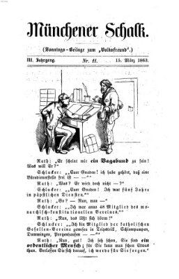 Schalks-Narr Sonntag 15. März 1863