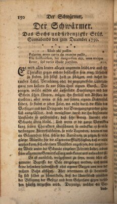 Der Schwärmer oder Herumstreifer (The rambler) Dienstag 8. Dezember 1750