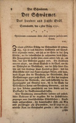 Der Schwärmer oder Herumstreifer (The rambler) Dienstag 23. März 1751