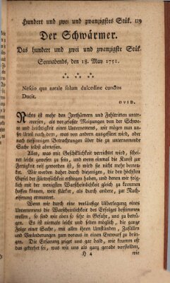 Der Schwärmer oder Herumstreifer (The rambler) Dienstag 18. Mai 1751