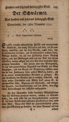 Der Schwärmer oder Herumstreifer (The rambler) Dienstag 23. November 1751