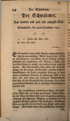 Der Schwärmer oder Herumstreifer (The rambler) Dienstag 14. Dezember 1751