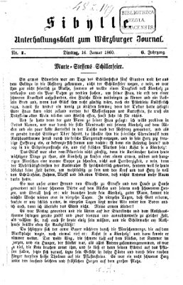 Sibylle (Würzburger Journal) Montag 16. Januar 1860