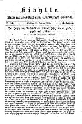 Sibylle (Würzburger Journal) Dienstag 21. Februar 1860