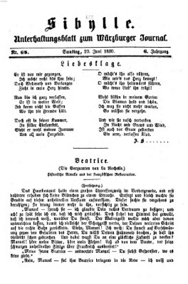 Sibylle (Würzburger Journal) Samstag 23. Juni 1860