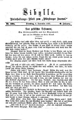 Sibylle (Würzburger Journal) Dienstag 6. November 1860