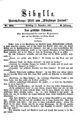 Sibylle (Würzburger Journal) Dienstag 27. November 1860
