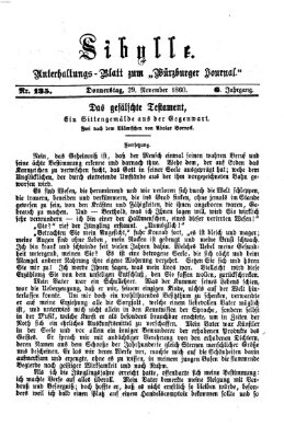 Sibylle (Würzburger Journal) Donnerstag 29. November 1860