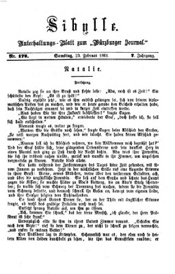 Sibylle (Würzburger Journal) Samstag 23. Februar 1861