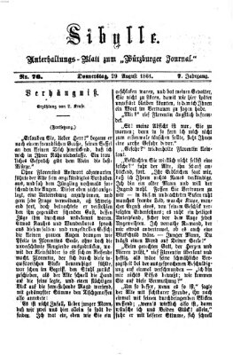 Sibylle (Würzburger Journal) Donnerstag 29. August 1861
