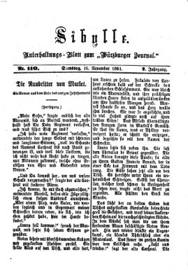 Sibylle (Würzburger Journal) Samstag 16. November 1861
