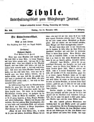 Sibylle (Würzburger Journal) Dienstag 25. November 1862