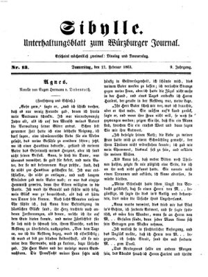 Sibylle (Würzburger Journal) Donnerstag 12. Februar 1863