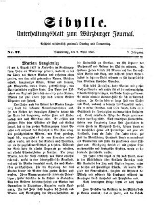 Sibylle (Würzburger Journal) Donnerstag 2. April 1863