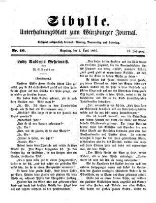 Sibylle (Würzburger Journal) Samstag 2. April 1864
