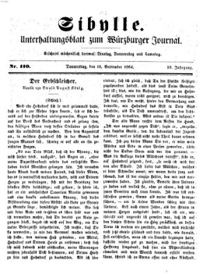 Sibylle (Würzburger Journal) Donnerstag 15. September 1864