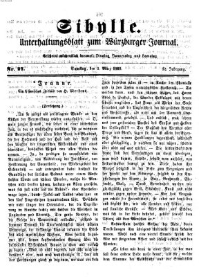Sibylle (Würzburger Journal) Samstag 3. März 1866