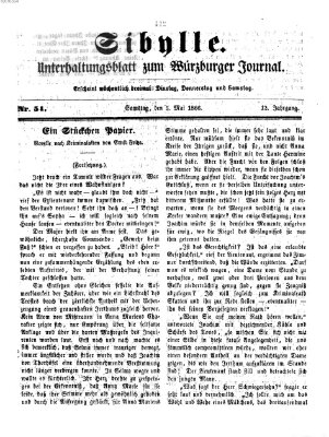 Sibylle (Würzburger Journal) Samstag 5. Mai 1866