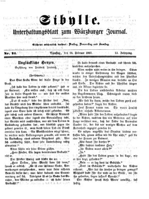 Sibylle (Würzburger Journal) Samstag 16. Februar 1867