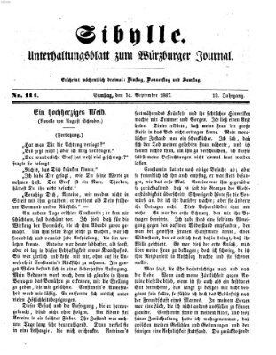 Sibylle (Würzburger Journal) Samstag 14. September 1867