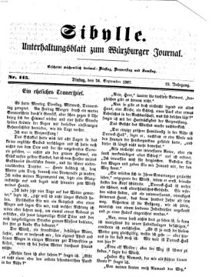 Sibylle (Würzburger Journal) Dienstag 24. September 1867