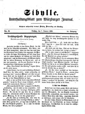 Sibylle (Würzburger Journal) Dienstag 7. Januar 1868
