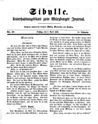 Sibylle (Würzburger Journal) Dienstag 6. April 1869