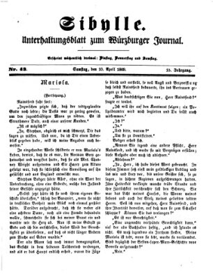 Sibylle (Würzburger Journal) Samstag 10. April 1869