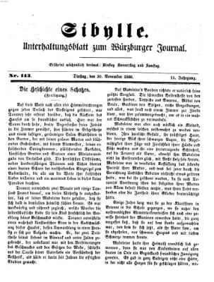Sibylle (Würzburger Journal) Dienstag 30. November 1869