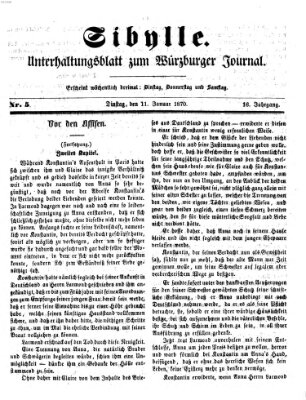 Sibylle (Würzburger Journal) Dienstag 11. Januar 1870