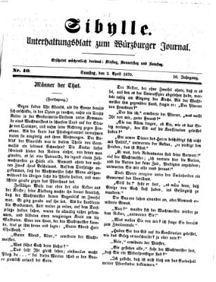 Sibylle (Würzburger Journal) Samstag 2. April 1870