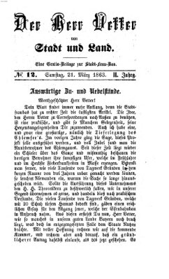 Stadtfraubas Samstag 21. März 1863
