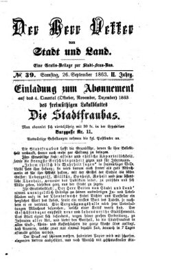 Stadtfraubas Samstag 26. September 1863