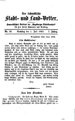 Die Stadtfraubas Samstag 1. Juli 1865