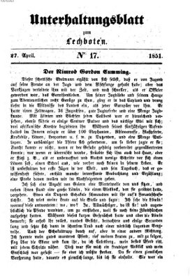 Der Lechbote Sonntag 27. April 1851