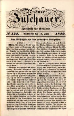 Wiener Zuschauer Mittwoch 13. Juni 1849