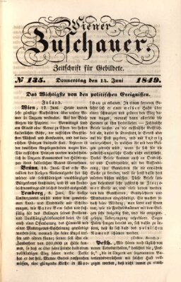Wiener Zuschauer Donnerstag 14. Juni 1849