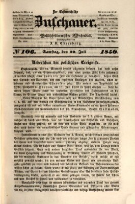 Österreichischer Zuschauer (Wiener Zuschauer) Samstag 20. Juli 1850