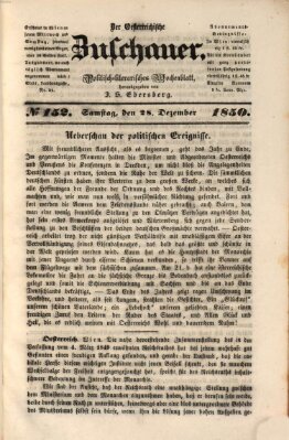 Österreichischer Zuschauer (Wiener Zuschauer) Samstag 28. Dezember 1850