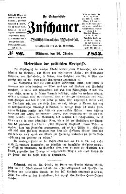 Österreichischer Zuschauer (Wiener Zuschauer) Mittwoch 26. Oktober 1853