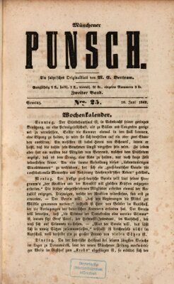 Münchener Punsch Sonntag 10. Juni 1849