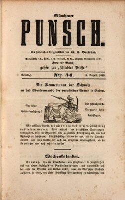 Münchener Punsch Sonntag 12. August 1849