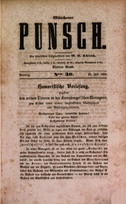 Münchener Punsch Sonntag 28. Juli 1850