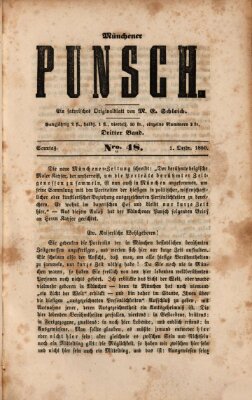 Münchener Punsch Sonntag 1. Dezember 1850