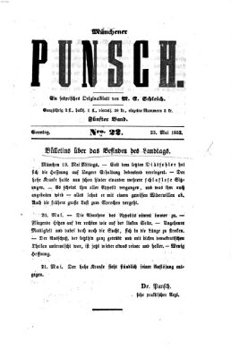 Münchener Punsch Sonntag 23. Mai 1852