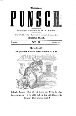Münchener Punsch Sonntag 27. Februar 1853