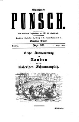 Münchener Punsch Sonntag 11. September 1853