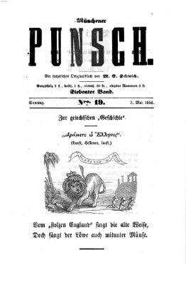 Münchener Punsch Sonntag 7. Mai 1854
