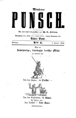 Münchener Punsch Sonntag 7. Januar 1855