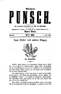 Münchener Punsch Sonntag 1. Juli 1855